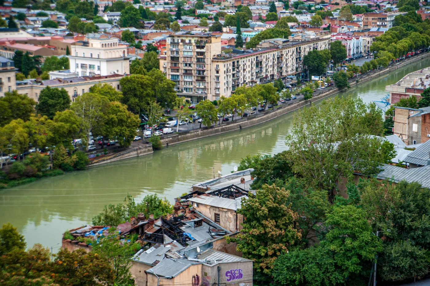Tbilisi old town and the Kura river, Georgia